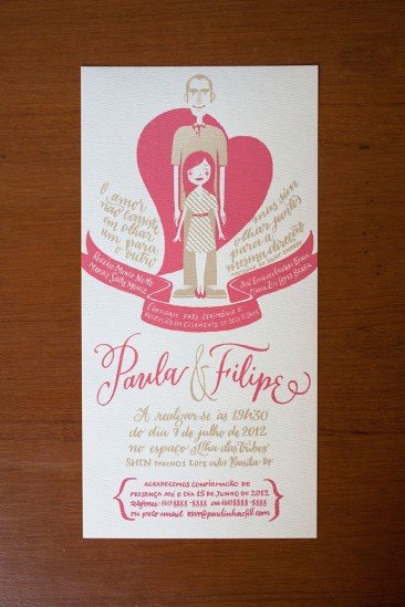 印刷设计作品欣赏Filipe & Paula wedding invitation