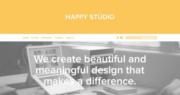 扁平化网页设计Happy Studio
