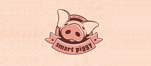 Smart piggy 猪logo