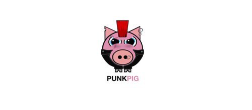 Punk Pig 猪logo