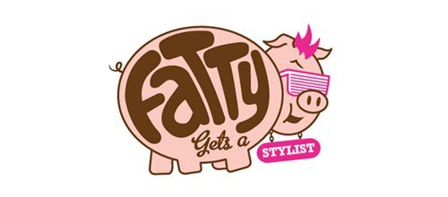 Fatty Gets a Stylist 猪logo