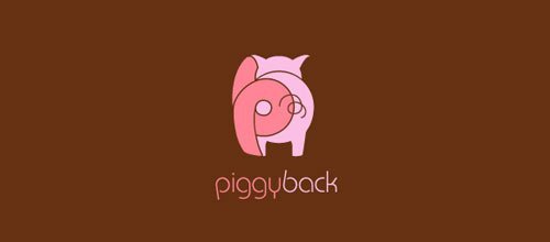 piggyback 猪logo