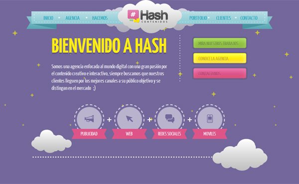 Hash - 柔和色彩的网页设计