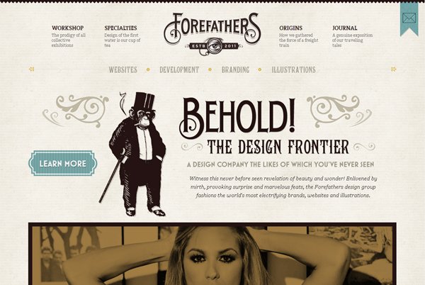 Forefathersgroup - 柔和色彩的网页设计