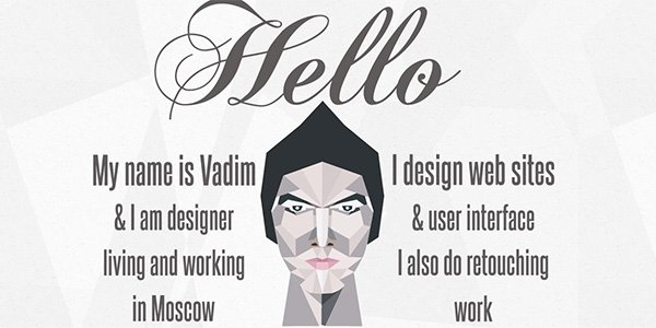 Made by Vadim 多边形网页设计Polygon web design