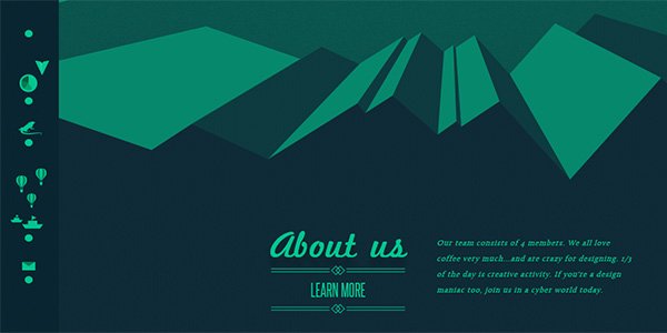 Letters Inc. 多边形网页设计Polygon web design