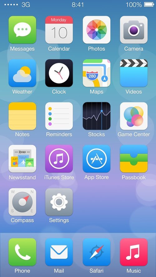 UI设计 iOS 7 Full Home Screen Icon Redesign