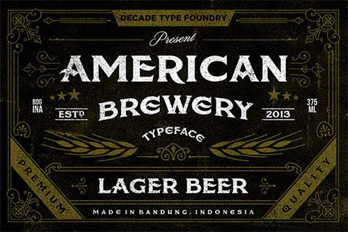 英文字体下载 american_brewery_rough(2)