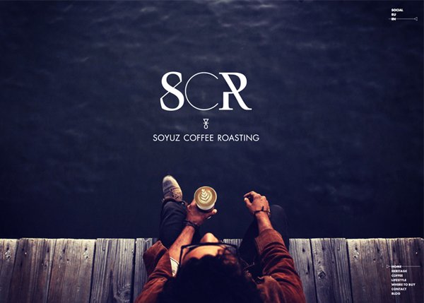 Soyuz Coffee Roasting扁平化网页设计