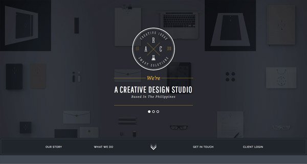 黑色网页设计Arc Design Lab