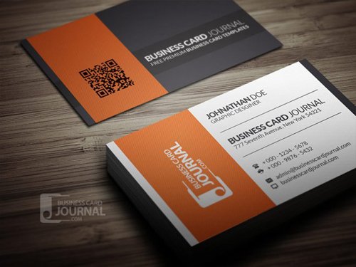 Contrasting Modern Corporate Business Card Template 设计素材下载