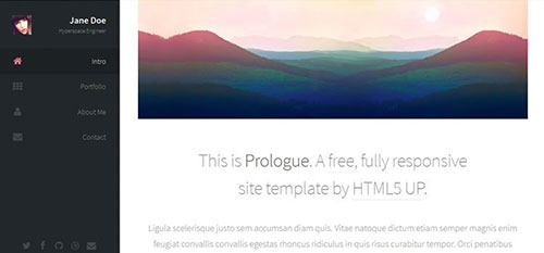 Prologue 响应式 html CSS 网站模板