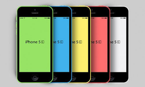 New iPhone 5C PSD Mockup