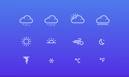Weather Icons by Martin Machycek 50套免费icon图标素材精选