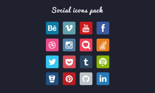 Social Icons Pack by Dmitri Voronianski 50套免费icon图标素材精选
