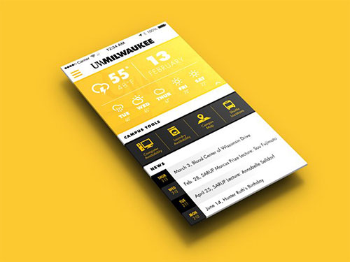 university of milwaukee application iphone ui设计 界面设计