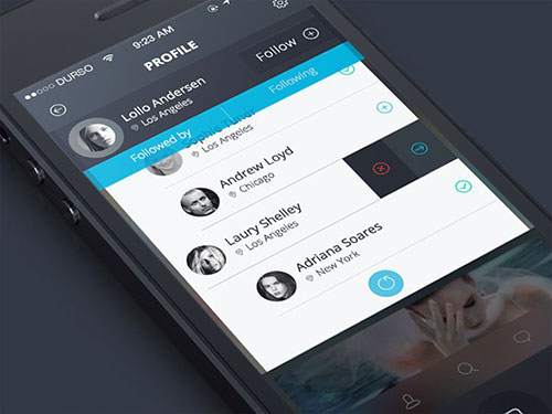 iphone app dark user profile screen interface ui设计