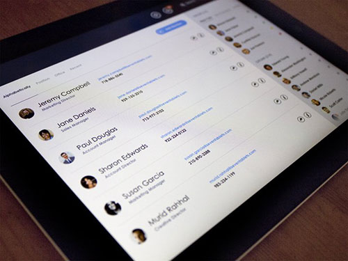 flat ipad dashboard crm interface ui设计 界面设计