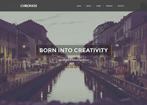CHRONOS Parallax HTML Template 网页设计欣赏