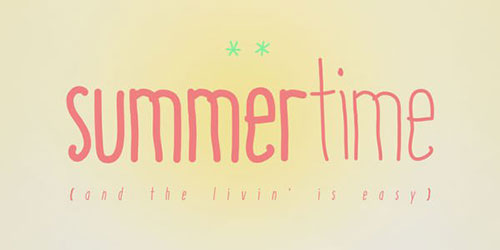 英文字体: summertime_font下载