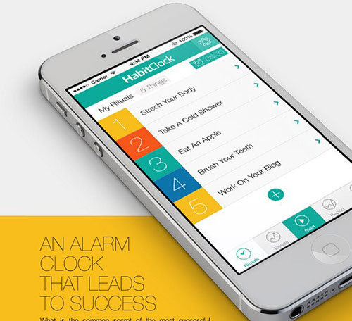 HabitClock App by Kutan URAL 菜单设计 APP设计