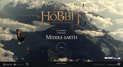 The Hobbit: A Journey Through Middle Earth 网页设计欣赏