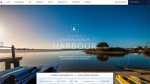 Christchurch-Harbour-Hotel 酒店网站 网页设计
