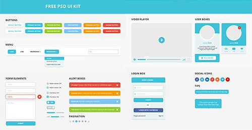 Free-PSD-UI-Kit1 APP设计 PSD素材