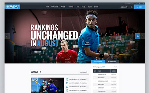 upsa sports homepage layout design 网站首页