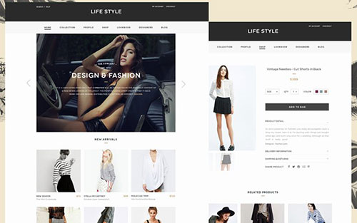 life style ecommerce shopping homepage 网站首页