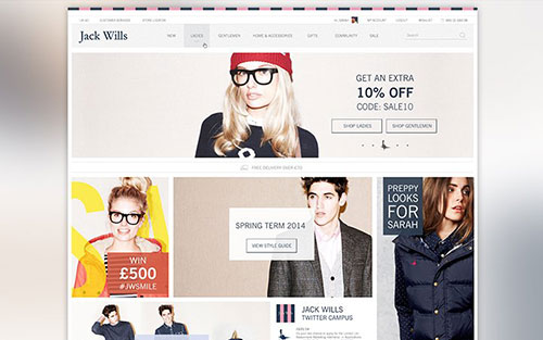 jack wills homepage clothing fashion design 网站首页