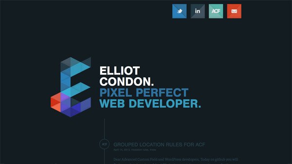 Elliot Condon 网页设计欣赏