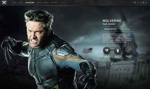 X-Men: Days of Future Past 网页设计欣赏