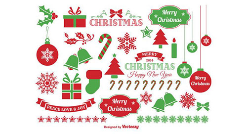 Jingle Bells Christmas Vector Elements