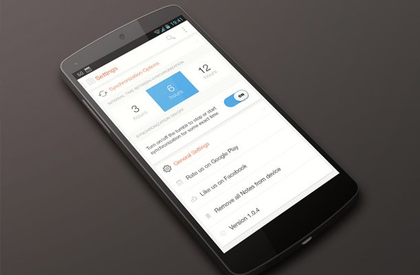 android smartphone settings screen app ui