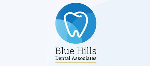 blue dental 牙科 logo设计