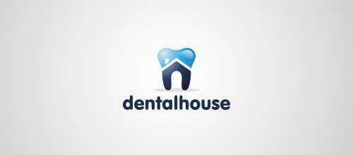  dental house 牙科 logo设计