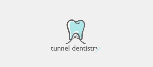 tunnel dentist logo design设计