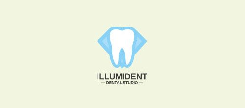 diamond tooth 牙科 logo设计