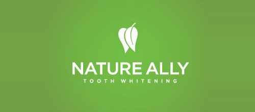 nature ally logo design tooth设计