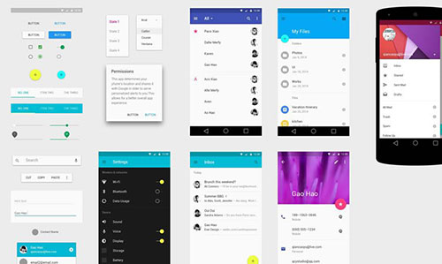 Android 5.0 UI Kit by Ever Studio