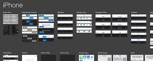 iOS7 Vector UI Kit for iPhone and iPad