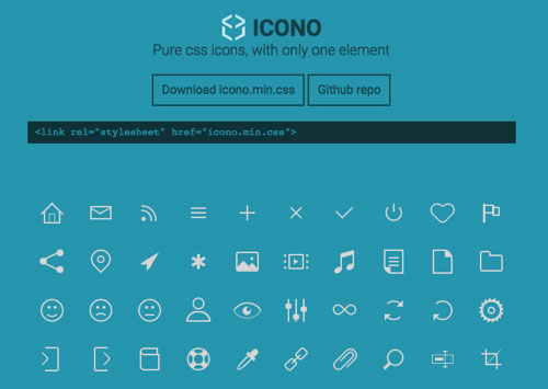 ICONO - 仅一个标签实现的纯CSS图标