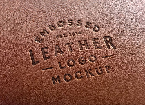 Leather Stamping LOGO效果展示素材