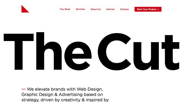 网页设计欣赏：The Cut Creative