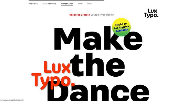 网页设计欣赏：LuxTypo