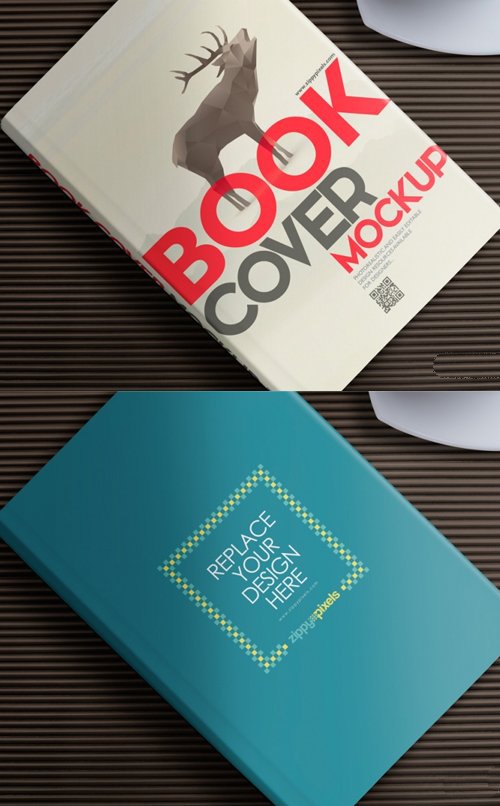Free Book Mockup for Cover Design Presentations