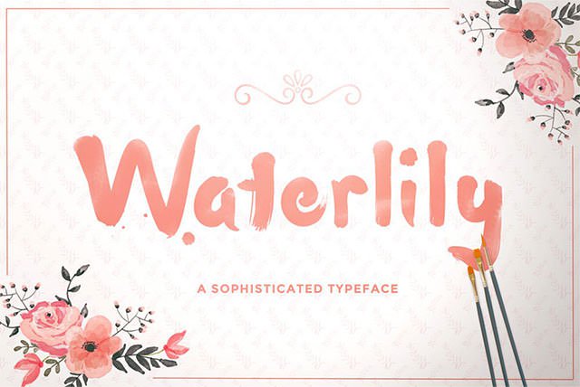英文字体 Waterlily-Free-Font