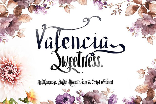 英文字体 Valencia-Free-Font