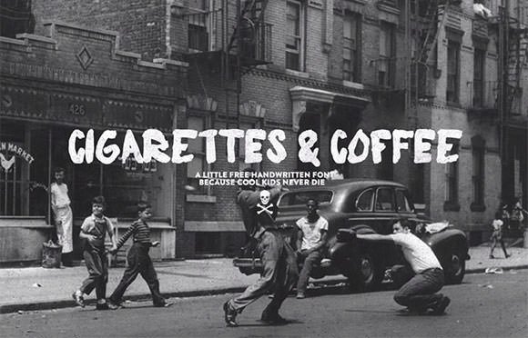 英文字体 cigarettes_coffee_font